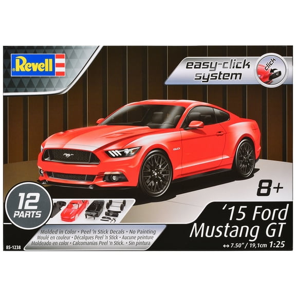 Level 2 Easy-Click Model Kit 2015 Ford Mustang GT 1/25 Scale Model by Revell