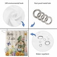 thumbnail image 4 of Easter Rabbits Shower Curtain, Waterproof Shower Curtains for Bathroom, Watercolor Flowers Eggs Butterflies Spring Beige Washable Fabric Bathtub Curtain Set Bath Decor with 12 Hooks Stall 36"x72", 4 of 8