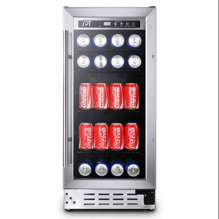 SPT - 92-Can Beverage Cooler - Stainless Steel