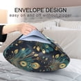 thumbnail image 4 of Yayeee Pillowcase Queen Size Set of 2 Satin Wrinkle Resistant Envelope Pillow Case, Gold Peacock Pattern, 4 of 8