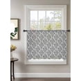 thumbnail image 2 of Sheer Curtains 45 Inch Length, Black White Semi Sheer Curtains Light Filtering Window Treatment, Modern Abstract Art Farmhouse Privacy Voile Drapes for Living Room Bedroom 52x45 Inch, 2 of 7