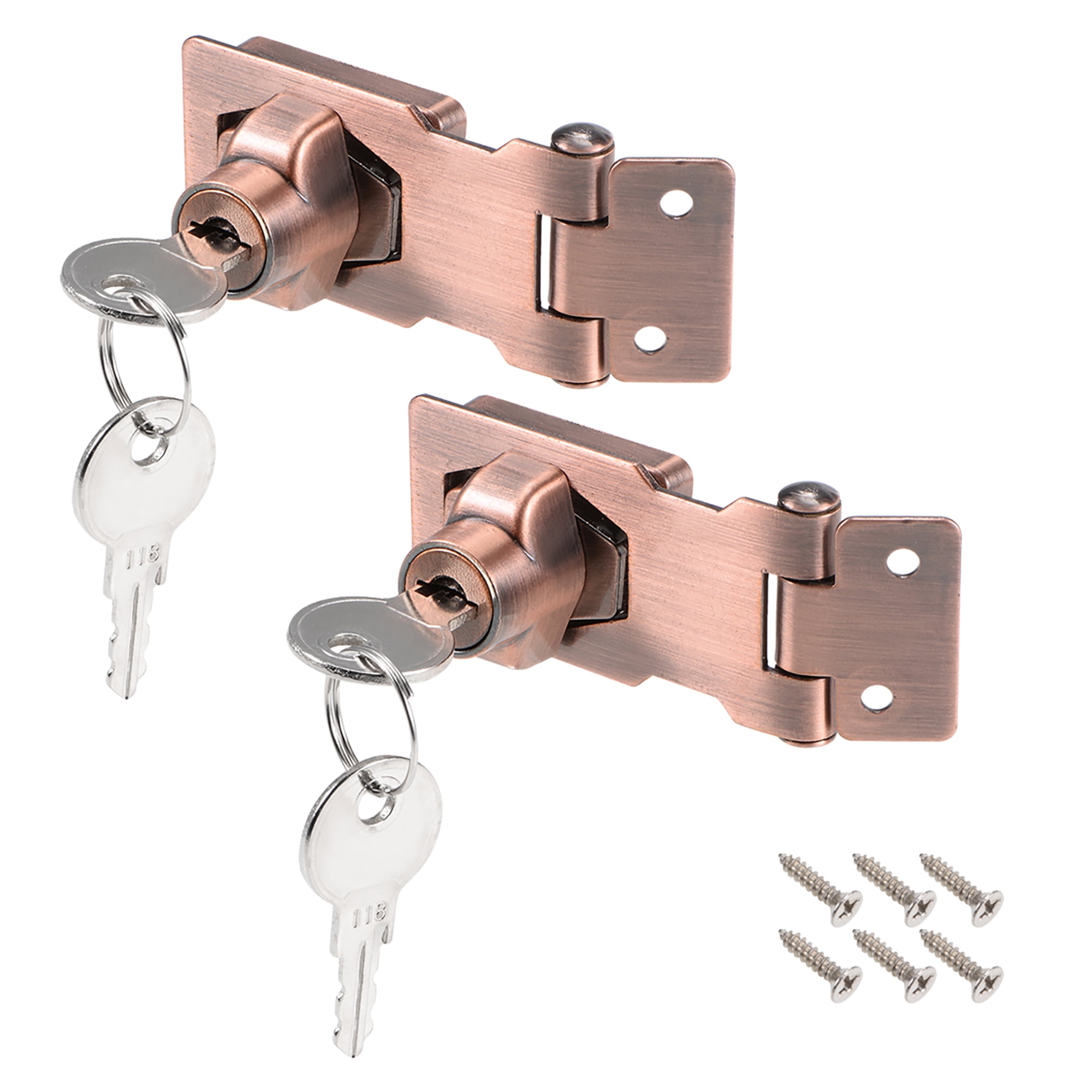 2.5inch Keyed Hasp Locks Zinc Alloy Twist Knob Keyed Locking Hasp w