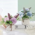 thumbnail image 5 of Indoor Desktop Decor for Lively Charm Small Ceramic Vase with Artificial Flowers, 5 of 5