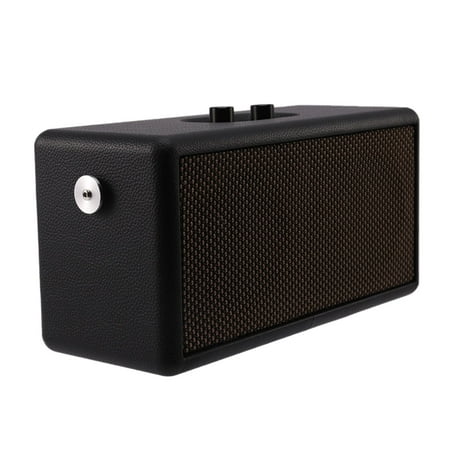 Retro Wooden Dual Speaker Bluetooth Speaker Home Computer Phone Outdoor Portable Leather Speaker Accurate Channel Search