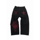 thumbnail image 1 of Pantalones vaqueros unisex estilo hip-hop gótico urbano de talle alto y corte holgado con diseños rasgados y bordados for hombre y mujer, 1 of 4