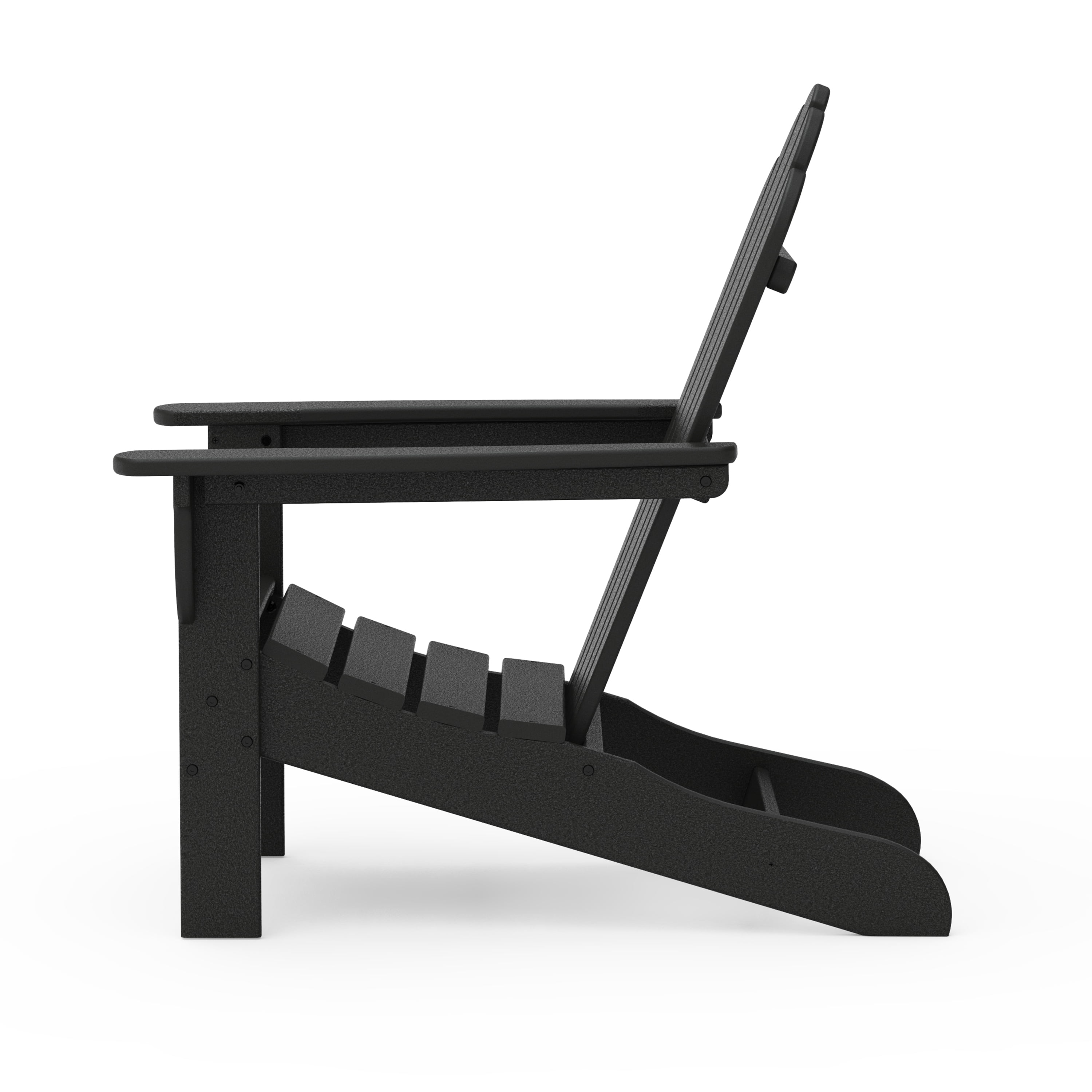 Better Homes & Gardens by POLYWOOD Southlake Outdoor Flowerback Adirondack Chair, All-Weather HDPE, Patio Seat, Black