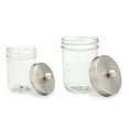 thumbnail image 6 of Apothecary Lid Storage Set with Ball Mason Jars - Farmhouse Home Decor for Vanity Organization - Luxury Bathroom, Kitchen and Office Accessories - Stainless Steel - Two Pack, 6 of 6