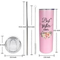 thumbnail image 2 of Sister Tumbler with Lid and Straw Best Sister Ever Cup Insulated Stainless Steel Mug for Big Sister/ Little Sister Birthday Sister Gifts from Sister Friendship Gifts for Women, 2 of 6