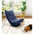 thumbnail image 3 of ZUO Chaise Bas Pivotante Bleu, 3 of 12