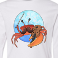 thumbnail image 4 of Inktastic Fun Fiddler Crab with Violin and Mustache Long Sleeve Youth T-Shirt, 4 of 5