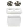 thumbnail image 6 of PETMAKER Elevated Dog Bowls with Storage Space for Pet Supplies (White), 6 of 7