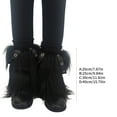 thumbnail image 3 of Plush Furry Leg Warmers for Women Teens Dark Punk Grunge Eyelets Strap Fuzzy Boot Covers for Festivals and Themed Event, 3 of 9