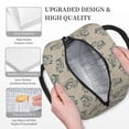 thumbnail image 3 of Daiia Sketch Squirrels Linen Pattern Lunch Bag , Insulated Lunch Box, Small Leakproof Cooler Food Lunch Containers Reusable High Capacity Lunch Tote Bags-One Size, 3 of 6