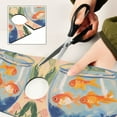 thumbnail image 6 of Yayeee Faucet Mat for Kitchen Sink 14.7" Diatomite Long Splash Guard Pad, Blue Goldfish Bowl, 2 Pack, 6 of 7