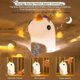 thumbnail image 4 of (Bleu) Rveil Enfant Lumineux 3 Couleurs Veilleuses Jour/Nuit Rechargeable, LED Rveil Numrique avec Jolie Forme de Licorne pour Fille Garons Ado Snooze, 4 of 5