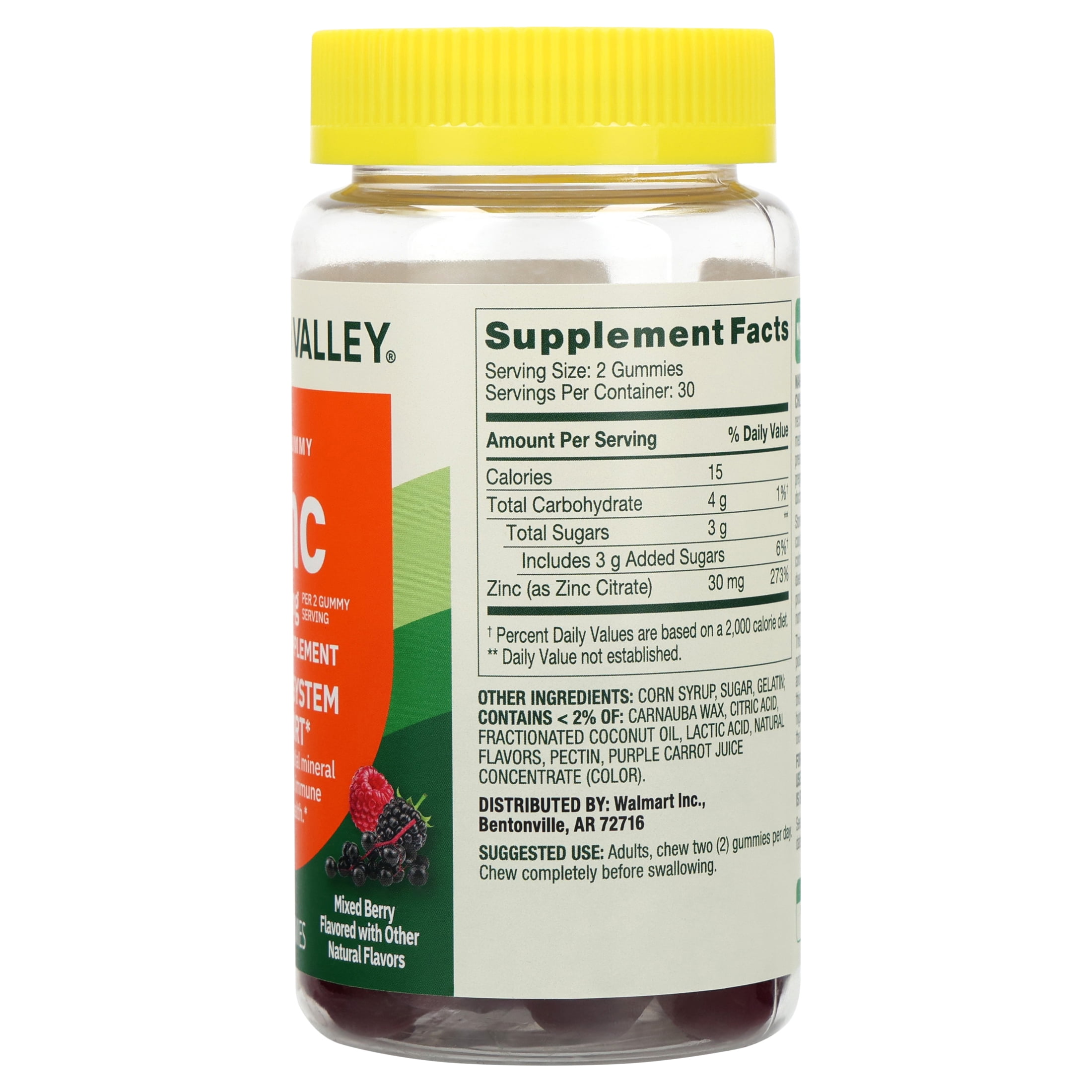 (3 pack) SV Zinc, 30 mg, 60 Gummies