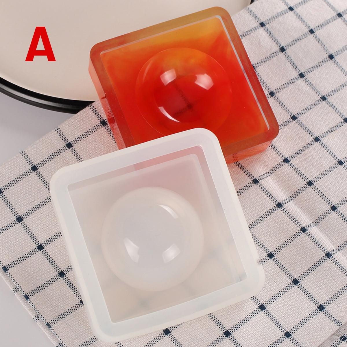 Ashtrays Art & Collectibles Square epoxy resin ashtray