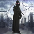 thumbnail image 2 of CONZONE Halloween Grim Reaper Outfit For Kids Hallowmas Outfit Dress Up Clothes For Kids Funny Festival Stage Party Outfits Size 3-4 Years Black, 2 of 8