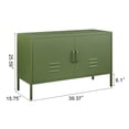 thumbnail image 4 of Marcree Metal Storage Cabinets, Media Console Cabinet 2 Doors, Metal TV Stand with Adjustable Shelf for Living Room, Bedroom, Avocado Green, 4 of 9