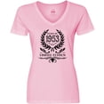 thumbnail image 3 of Inktastic Born in 1953 Limited Edition Women's V-Neck T-Shirt, 3 of 5