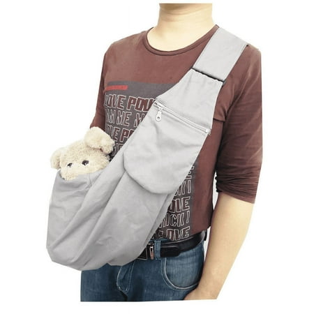 Meidong Pet Sling Carrier - Small Dog Cat Sling Pet Carrier Bag Safe Reversible Comfortable Adjustable Pouch Single Shoulder Carry Tote Handbag for Pets Below 6lb