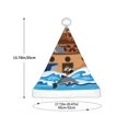 thumbnail image 3 of Haiem Animals on Noah's Ark Pattern Santa Hat Confortable Velvet Christmas Hat for Christmas Party Favors Fit for Adults and Kids, 3 of 6