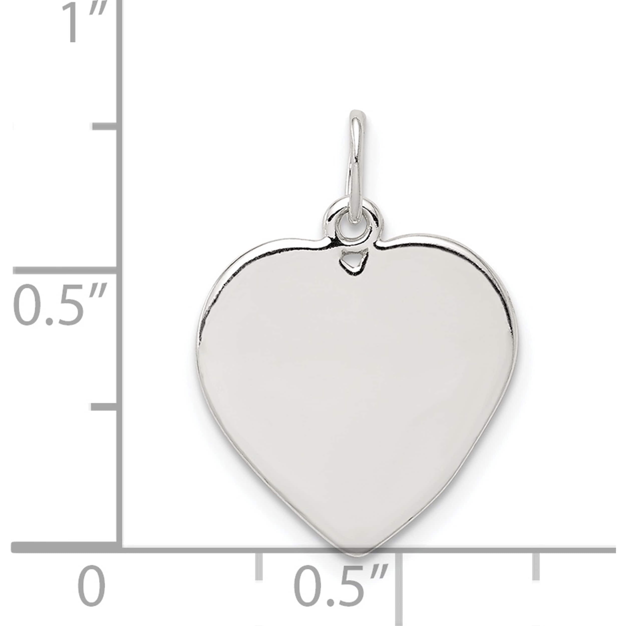 Sterling Silver Small Heart Charm (20 X 15) Made In India qc6007