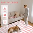 thumbnail image 6 of CozyDesg Large Rugs,8'x10' Soft Fluffy Shag Indoor Floor Carpet for Living Room Bedroom Dining Room Office Home Decor,Pink & White, 6 of 7