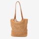 thumbnail image 1 of Granjero Gordo Bolso de mano tejido y bolsas de cosméticos, bolso de mano tejido elegante de playa de verano, bolso de hombro de 11,8 x 13,3 x 0,78 pulgadas (caqui), 1 of 5