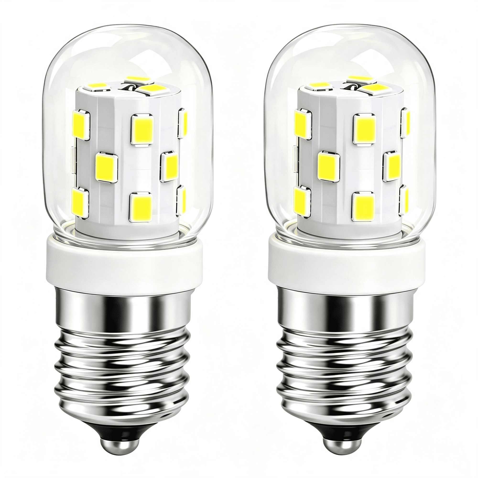 HIBIBUD Led Microwave Light Bulbs,Under Hood Whirlpool Microwave Bulb,Dimmable 3W 40W Equivalent 400Lm,120V,E17 Intermediate Base Appliance Light Bulb over Stove,Daylight White 6000K 2 Pack