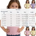 thumbnail image 2 of Auroural Toddler Girls Clothes 3T-4T Children's Spring and Summer Solid Color Puffed Sleeves Short Sleeves Round Neck T-Shirt Top for Kids, 2 of 5