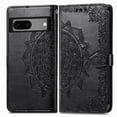 thumbnail image 2 of Mandala Case for Google Pixel 7, Premium Leather Flip Wallet Card Slots Magnetic Stand Protective Ultra Slim Shockproof Case with Lanyard, Embossed Flip Cover For Google Pixel 7,
Black, 2 of 8