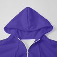 thumbnail image 6 of Women's Quarter Zip Hoodie, Soft Pullover Sweatshirt with Adjustable Hood, Long Sleeve Casual Streetwear for Everyday, Solid Color Comfortable Hooded Top for Women, Trendy Zip Up Design Purple, 6 of 7