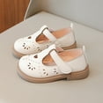 thumbnail image 2 of BOBOGOJP Toddler Girls Sandals Soft Rubber Princess Flat Shoes Summer Flower Girl Shoes Beige for 12.5, 2 of 8