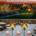 thumbnail image 6 of Solar owl Garden Light Outdoor, Owl Decor Metal Stakes Lights, Crackle Glass Light for Garden Lawn Pathway Yard Decortions, 6 of 7
