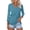 Blue, variant on Women Blouses Loose Casual 3/4 Sleeve Tunic Shirts Fashion Summer V-Neck Solid Casual Blouse