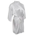 thumbnail image 1 of Vestido de Novia de La Dama de Honor Del Traje de Baño Del Satén de Seda de La Dama de Honor Del Vestido de Noche Del Kimono , Blanco SG Soledad Albornoces de novia de la boda, 1 of 8