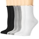 thumbnail image 2 of Calcetines de algodón para mujer, paquete de 6, transpirables, de doble aguja y de color liso., 2 of 3