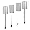 thumbnail image 1 of Candelabros de 4 Piezas con Adorno de Extremo Puntiagudo, Decorativos para Comedor, Fiestas de Aniversario, Regalos, candelabro de Mesa Plata, 1 of 9