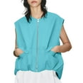 thumbnail image 2 of Bixock Women Outerwear Fall and Winter Zipper Pocket Sleeveless No Hood Casual Jacket, 2 of 5