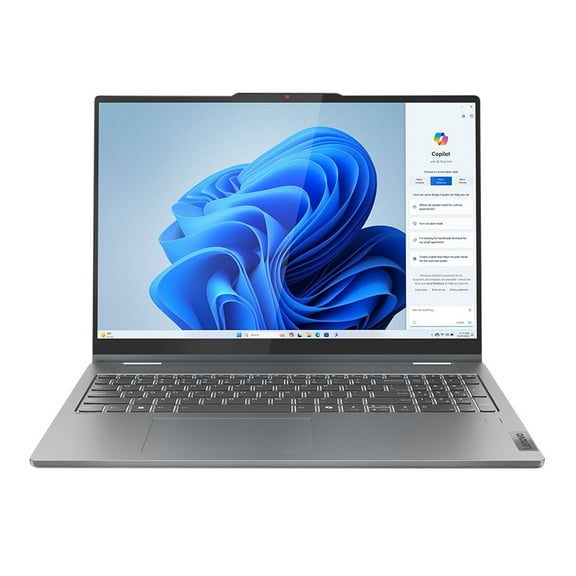 Lenovo IdeaPad 5 16IRU9 16" 2-in-1 Laptop Computer Luna Grey Intel Core 7 150U 1.2GHz Processor 16GB LPDDR5x-5200 Onboard RAM 1TB NVMe SSD Intel Graphics WiFi BT Windows 11 Home