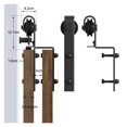 thumbnail image 4 of Bypass J Shape Sliding Barn Door Hardware Kit For Modern Double-Acting Door Track Bent Hanger System ,Long Lasting, 4 of 6
