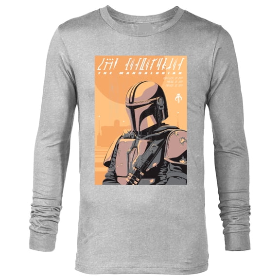 Star Wars The Mandalorian Vintage Poster - Long Sleeve T-Shirt for Men - Customized-Athletic Heather