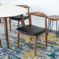 thumbnail image 4 of Pemberly Row 5-Piece Mid-Century Dining Set Round White Table and Black Chairs, 4 of 8