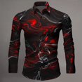 thumbnail image 1 of Chaqueta de manga larga con botones y diseño de plumas abstractas para primavera y verano para hombre diseño de nuevo estilo gráficos en HD alta calidad talla grande, 1 of 6