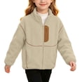 thumbnail image 4 of Mifsaly Boys Girls Fleece Jacket Zip Up Stand Collar Warm Winter Coats Kids Fall Winter Outdoor Everyday Outerwear with Pockets, 4 of 9