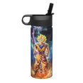 thumbnail image 2 of 18oz Sports Insulated Kettle Drinking Cup Water Goku Water Bottle Stainless Steel Kettle Portable Cup For Gym Outdoor Sports(With Straw), 2 of 9