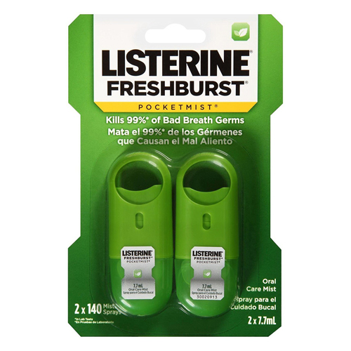 Listerine Freshburst Pocketmist Oral Care Mist Sprays For Bad Breath, 2
