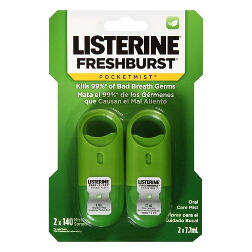 Listerine Freshburst Pocketmist Oral Care Mist Sprays For Bad Breath, 2 ...