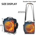 Fire Basketball Kids Lunch Box Basketball Sport Insulated Lunch Bag